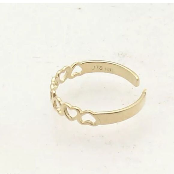Real Gold Toe Ring Cute Heart Shape Solid Gold NEW - Picture 2 of 3